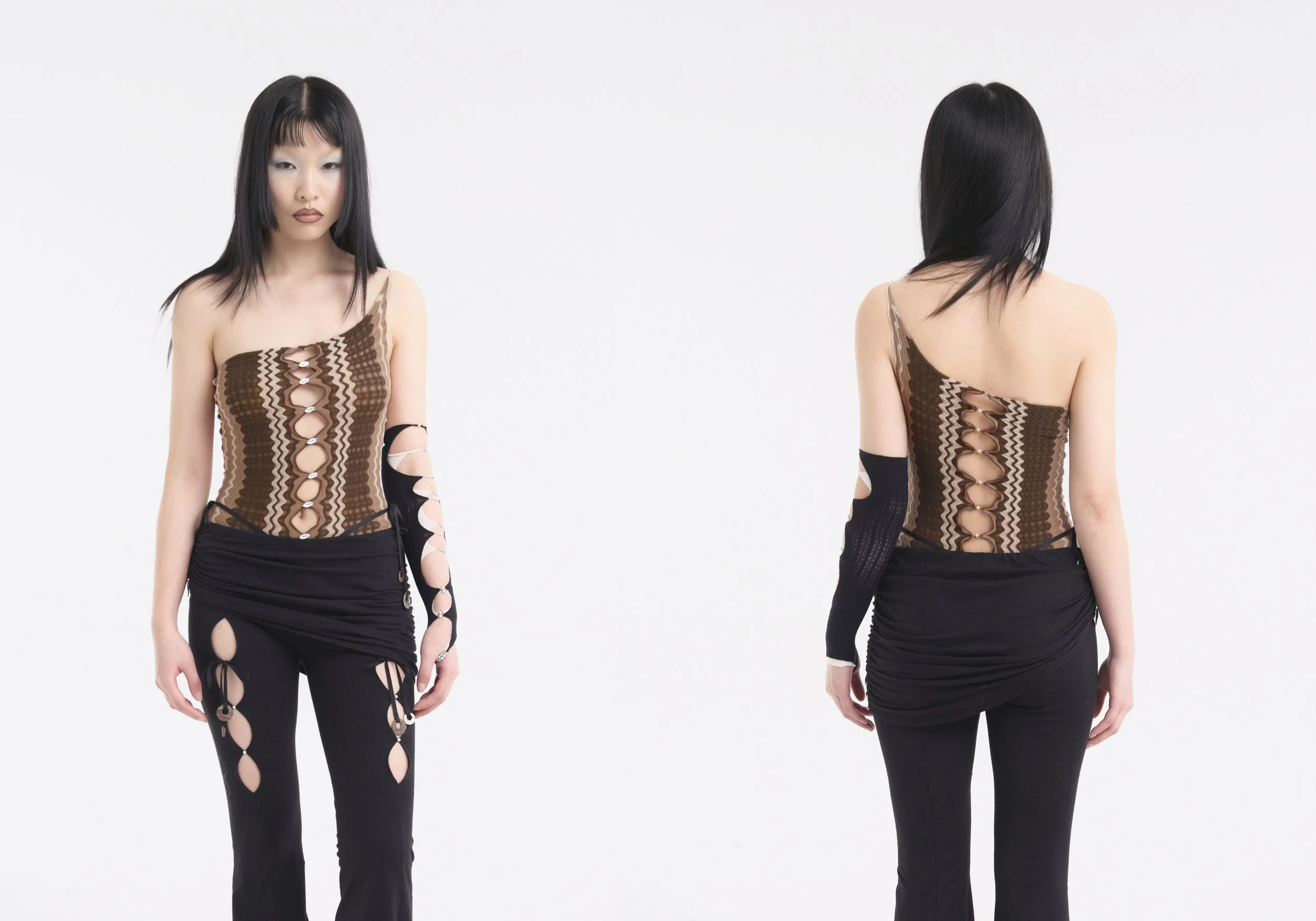 AW25〕Ripple One-Shoulder Bodysuit — RUIbuilt