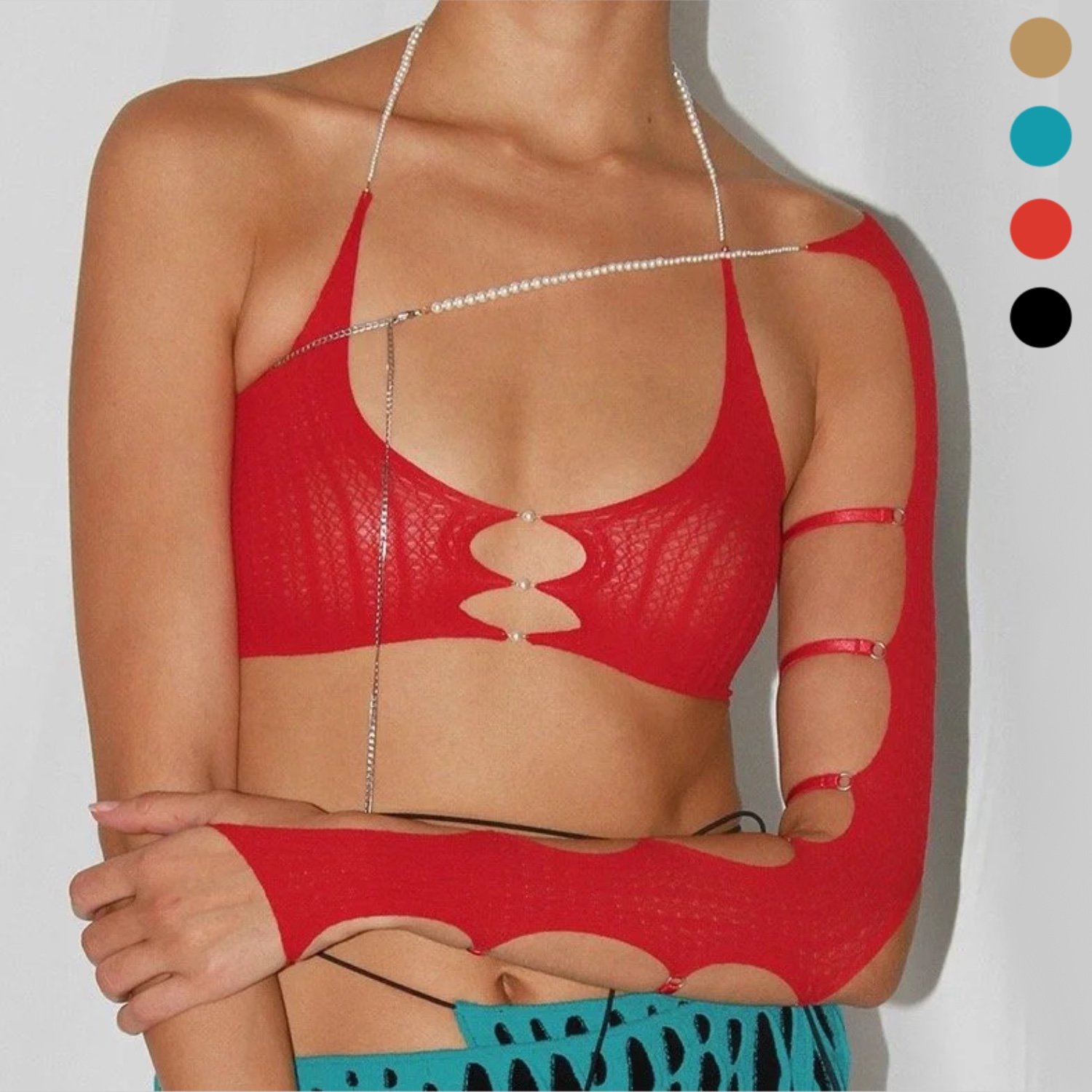 Single Sheer String Long Arm Sleeve