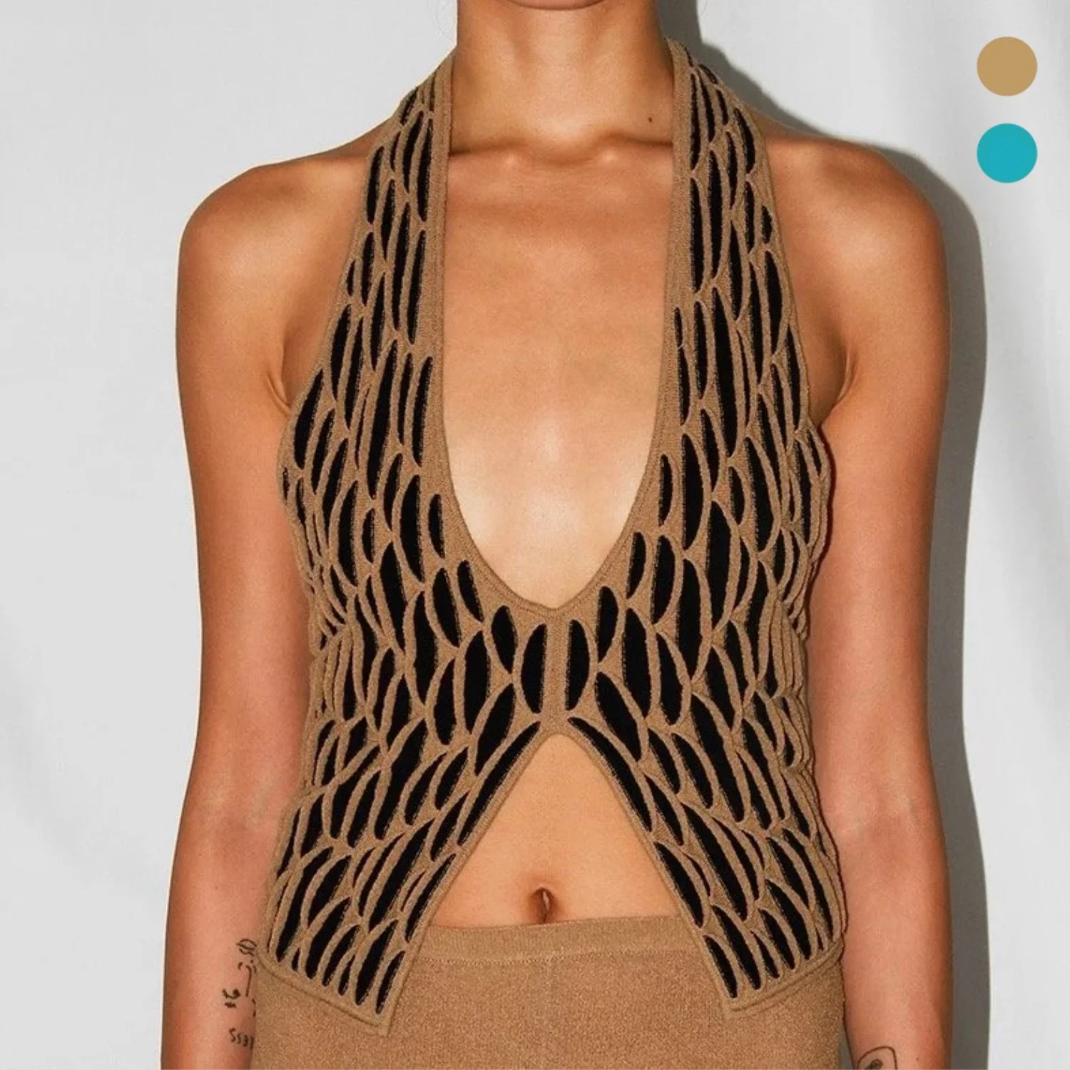 Animal Halter V-Neck Vest