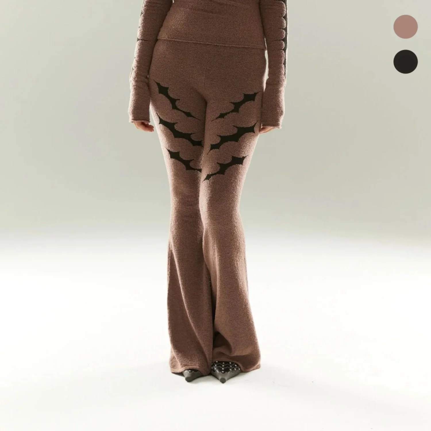 Thorn Intarsia Flared Trousers