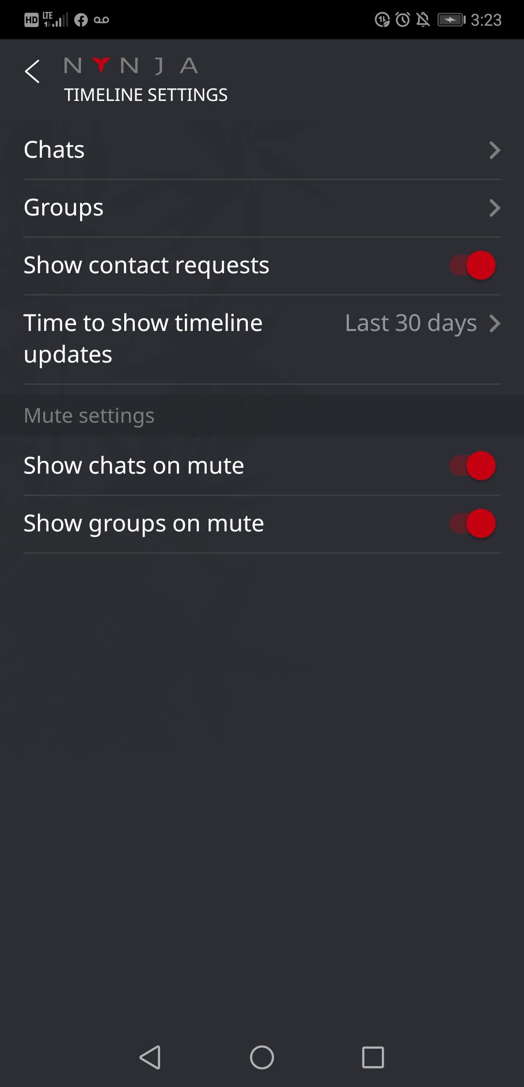 Timeline Settings