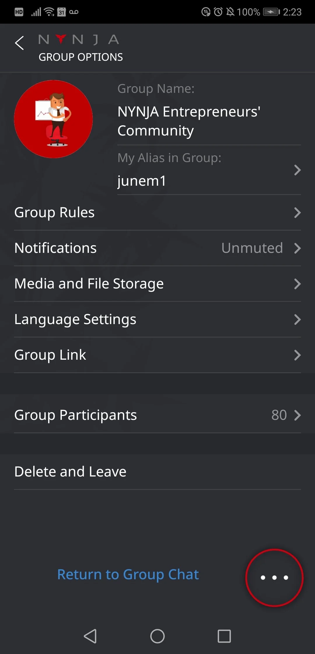 Share Link to Join a Group