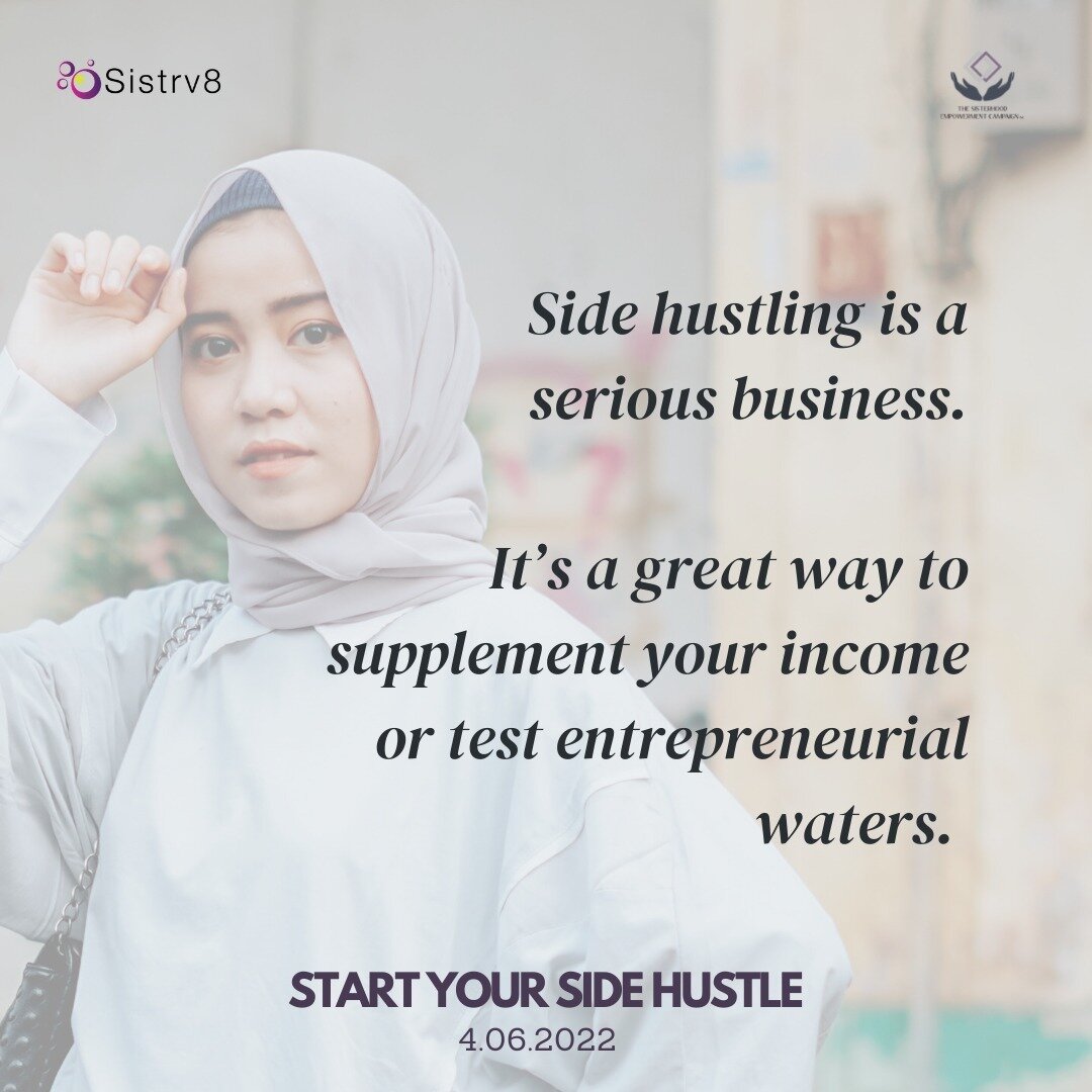 Side hustling is a serious business. It's a great way to supplement your income or test entrepreneurial waters.⁠
⁠
Discover your side hustle with @sistrv8 in this collaborative fast-paced workshop.⁠
⁠
🎟 Register via link in bio or head to: https://w