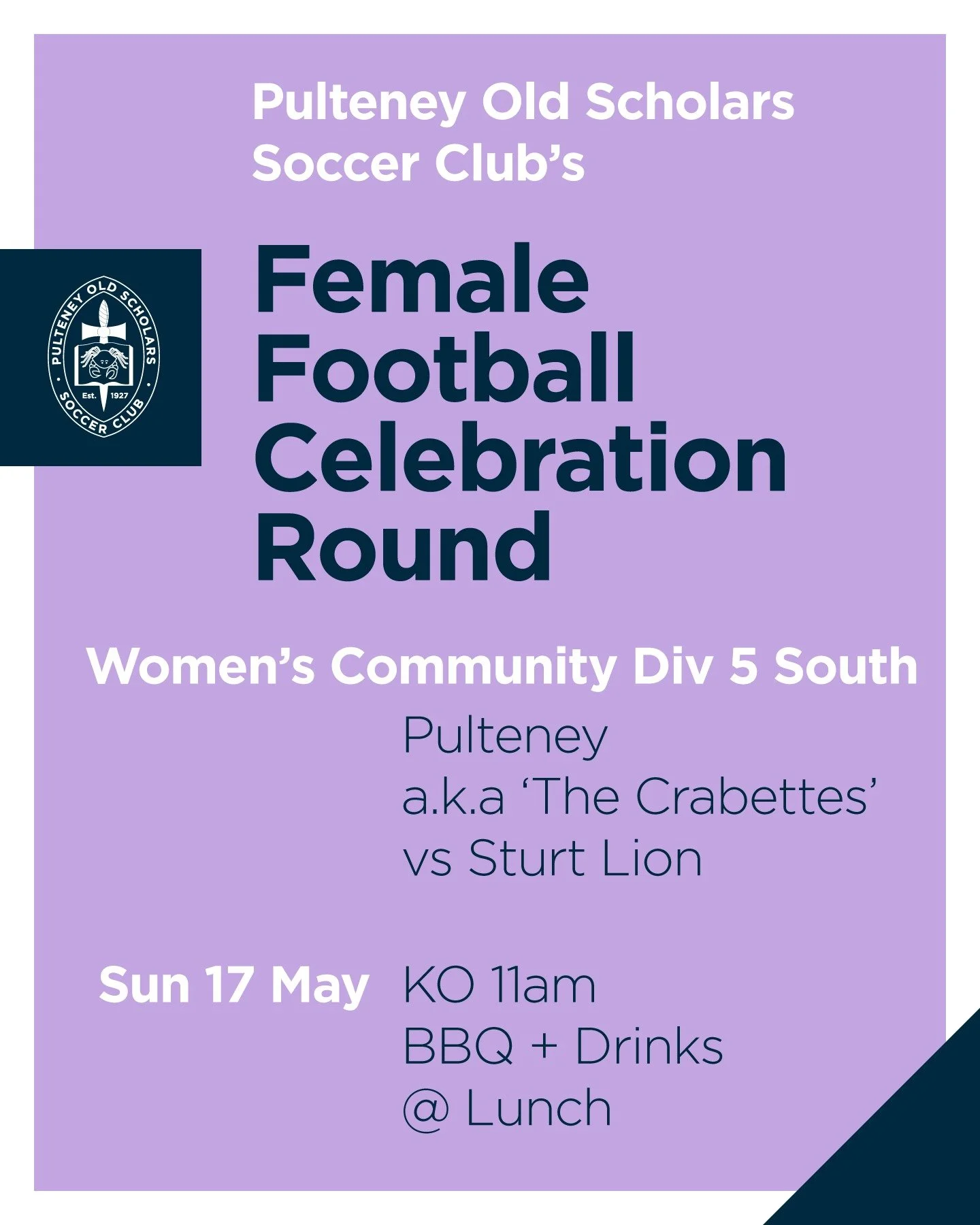 On Sunday 17 May 2026 we'll be gathering to celebrate the conclusion of FootballSA's Female Football Week, which is in place to help showcase the role of women and girls across our game.
This is a great opportunity to celebrate players, coaches, offi
