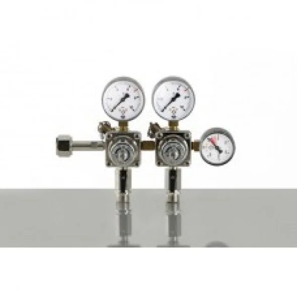 CO ² Spiediena regulators divas izejas