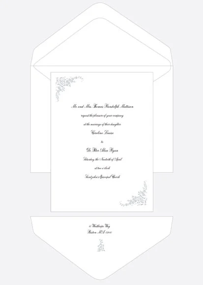 Wedding invitations, Crane, USA
