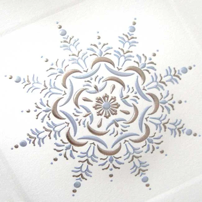Snowstar Greeting Card, Crane, USA