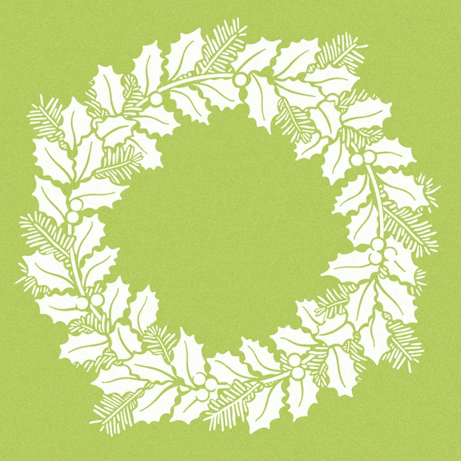 Chloe B Wreath Greeting Card, Crane, USA