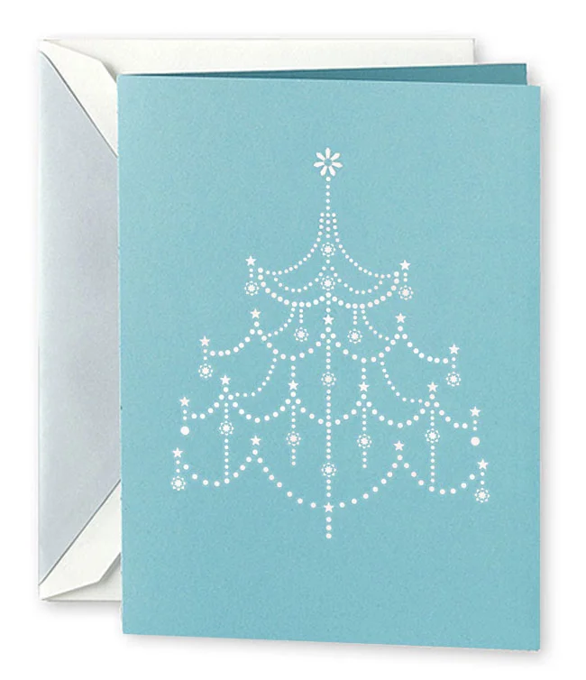 Chandelier Tree Greeting Card, Crane, USA