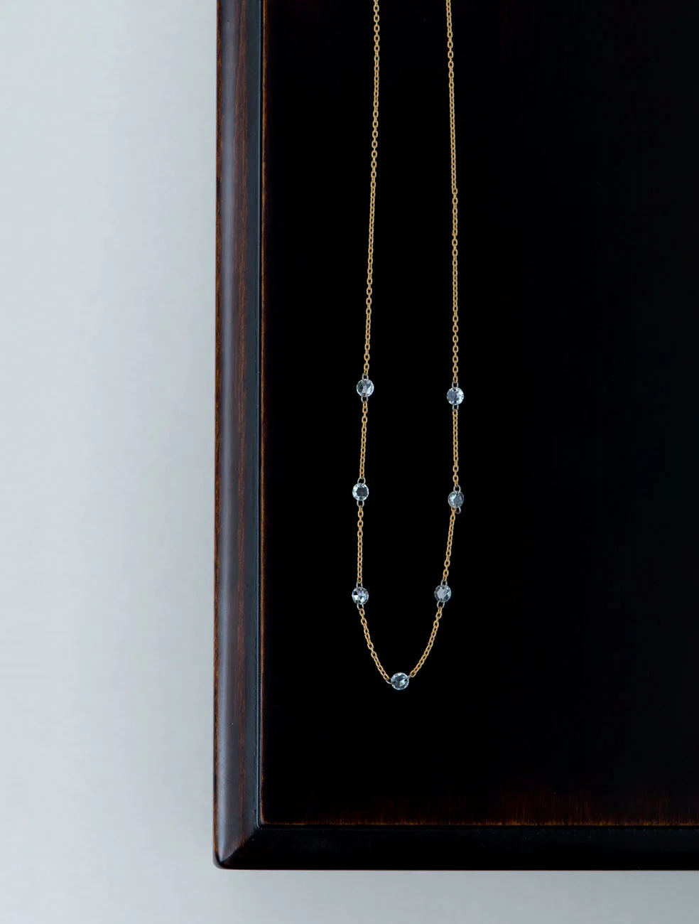 Leger diamond station necklace <rosecut> - ¥80,000~¥90,000