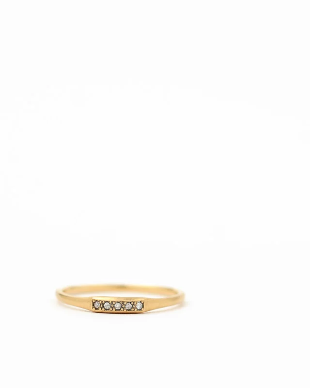 Pave bar ring - ¥45,000