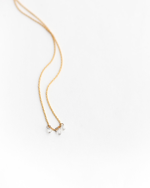 Nude diamond necklace <briolette> Ⅱ - ¥100,000