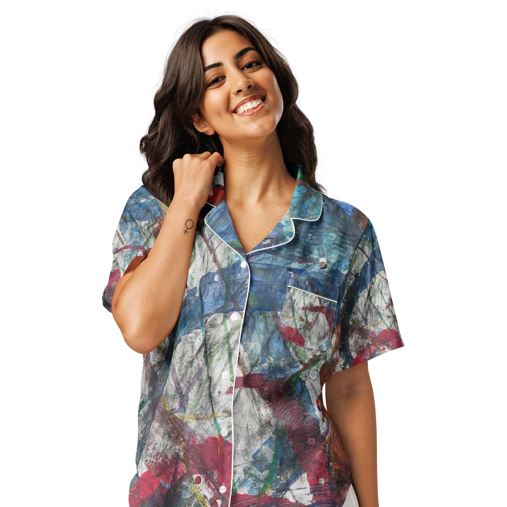 Catskill Mountain Festival Short Sleeve Pajama Top