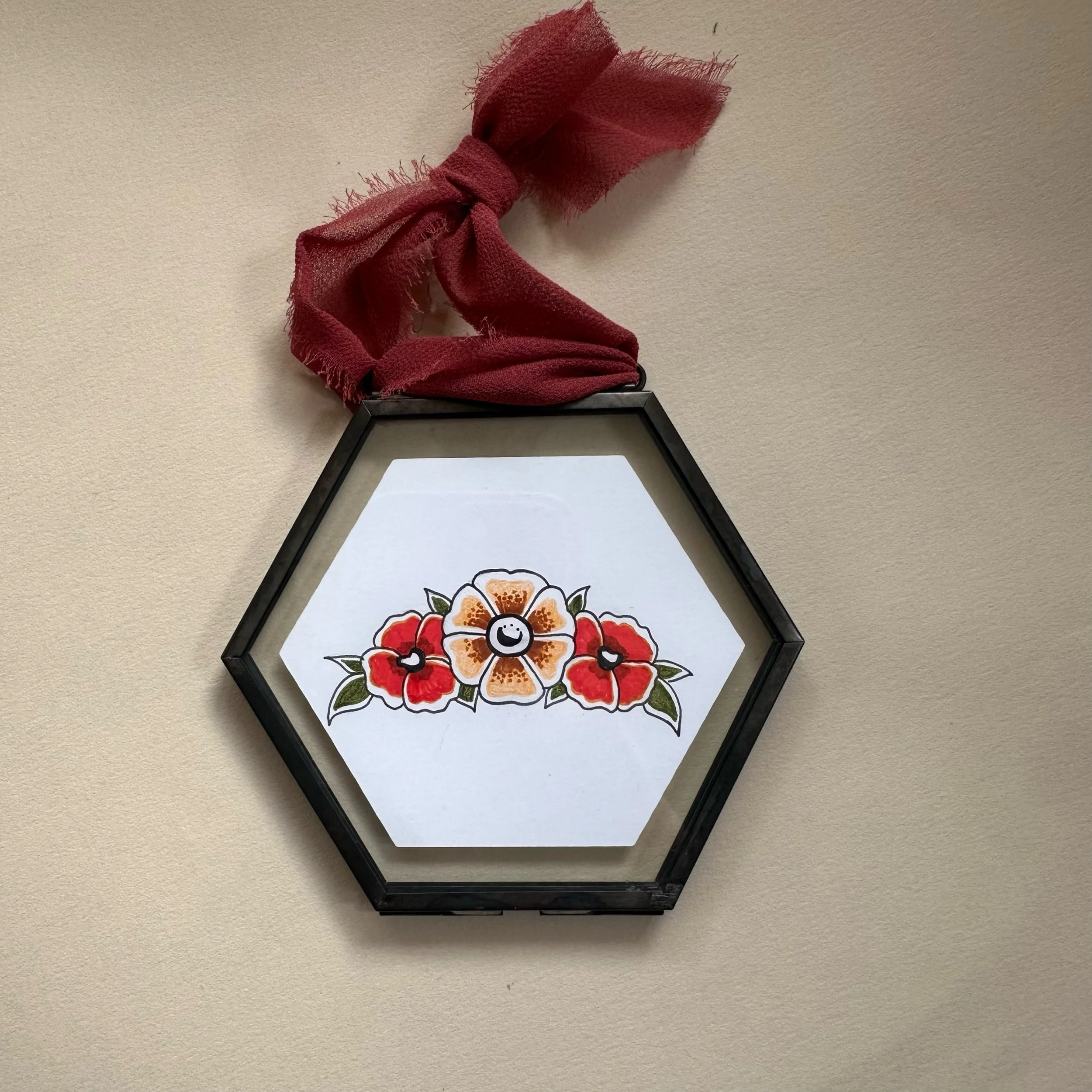 2025 Holiday Ornament - Trad Flower Trio I