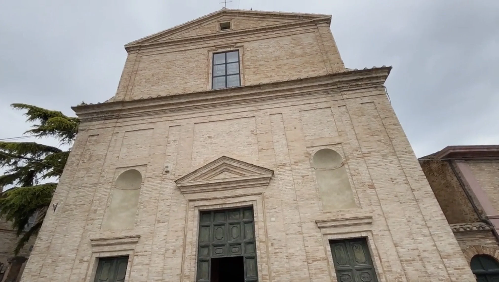 Exterior of one of the six churches in Monterubbiano