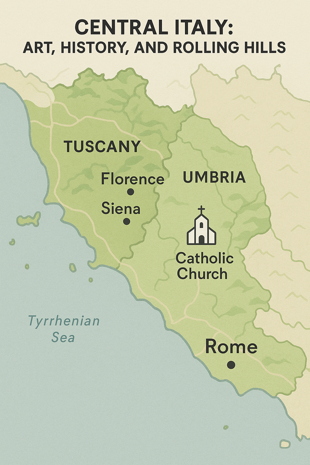 central italy map