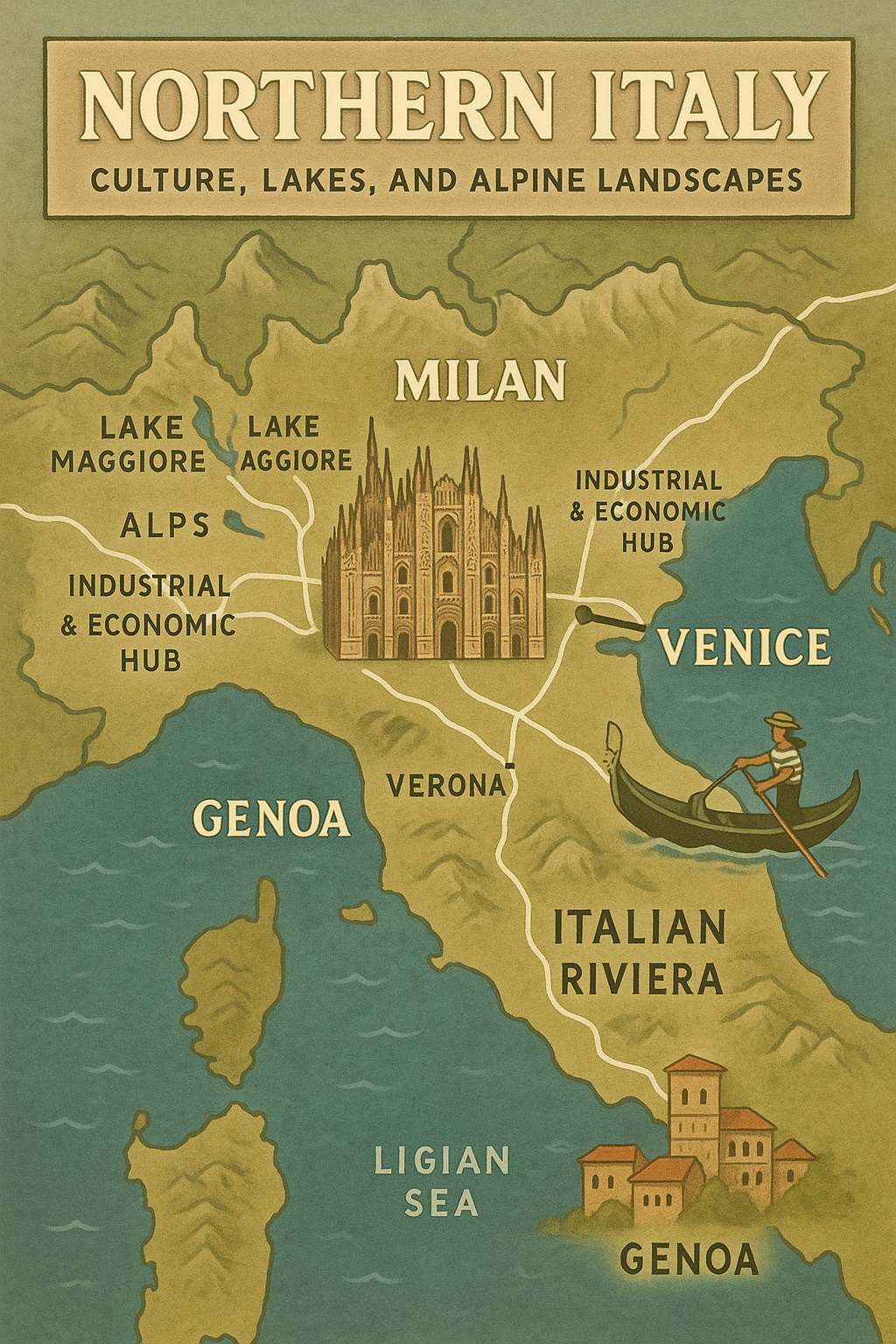 northern italy map