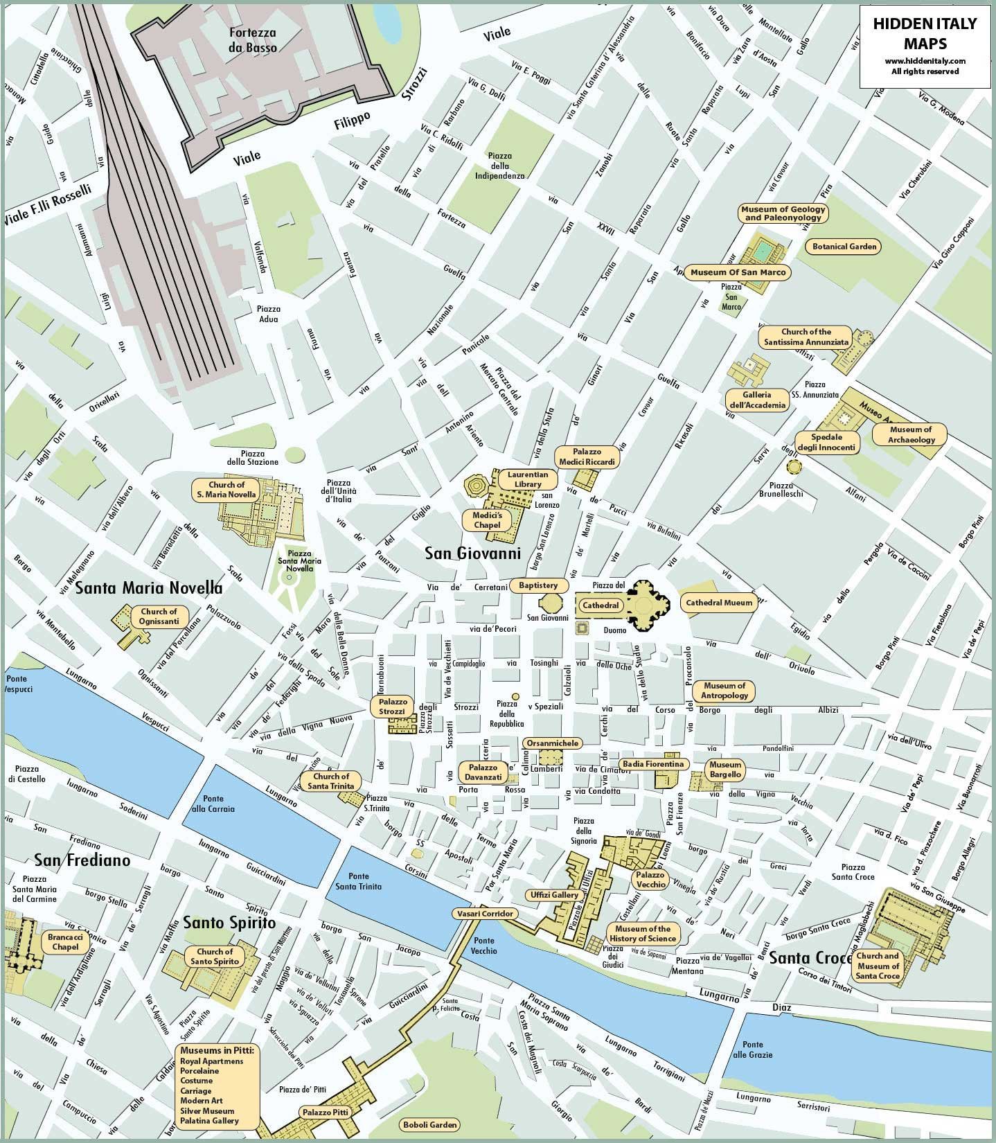 Exploring Florence with a Map - The Definitive Guide to Florence Italy ...