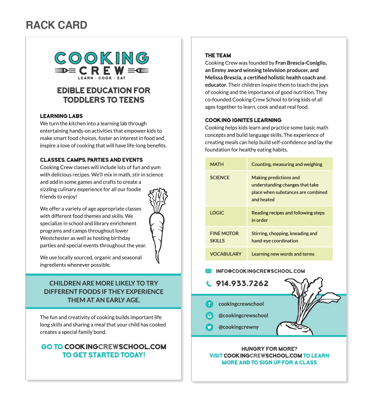 RACK CARD FRONT AND BACK