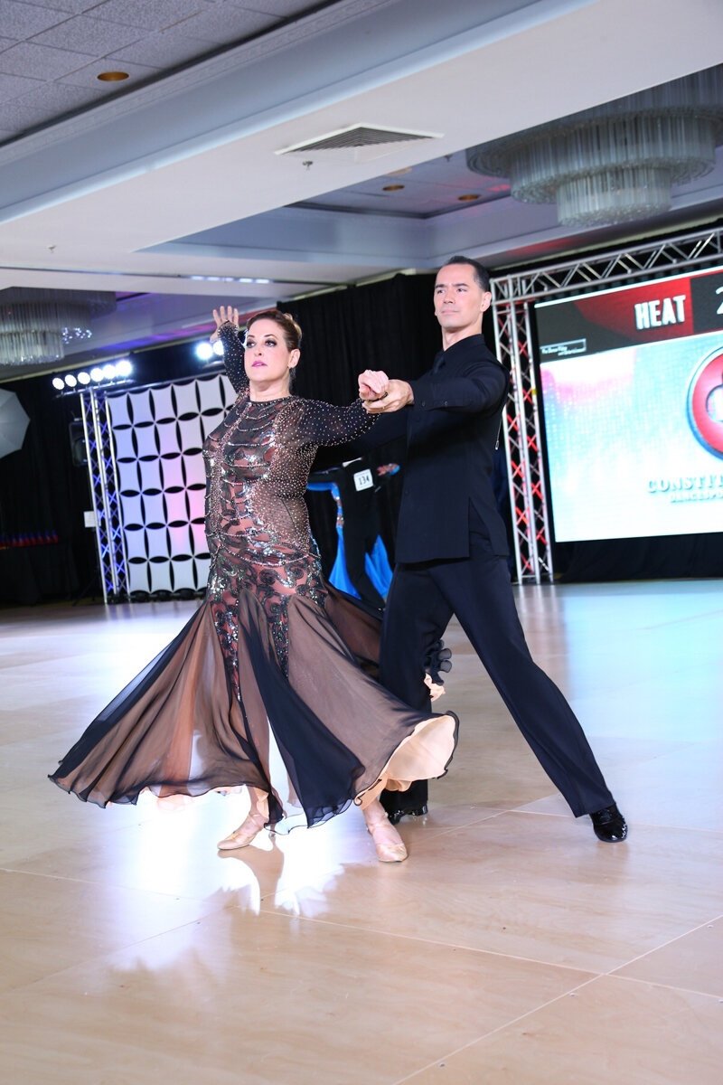 Heidi and Michael dancing at Constitution State Dancesport Championships