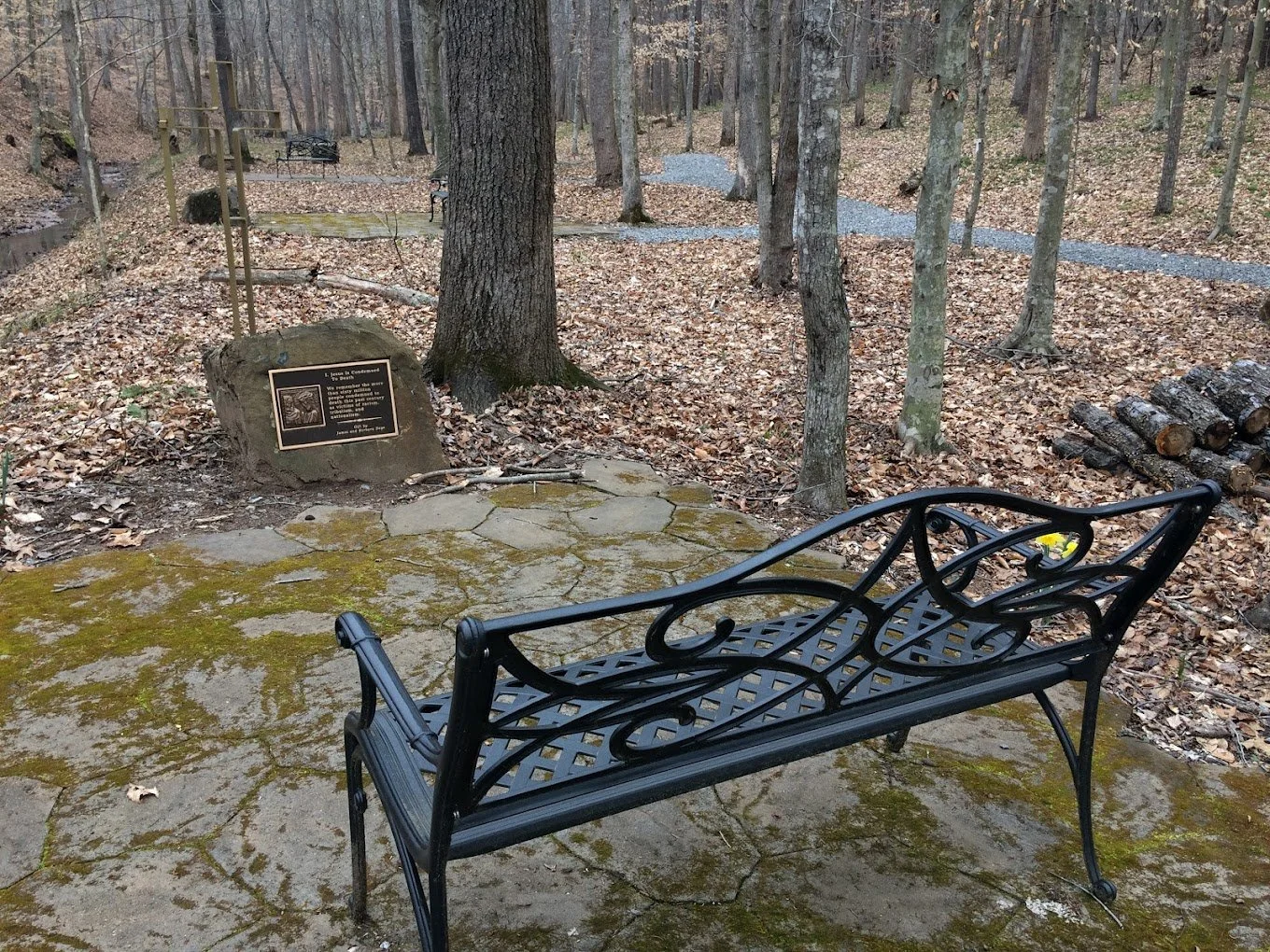 Prayer path with plaque.JPG