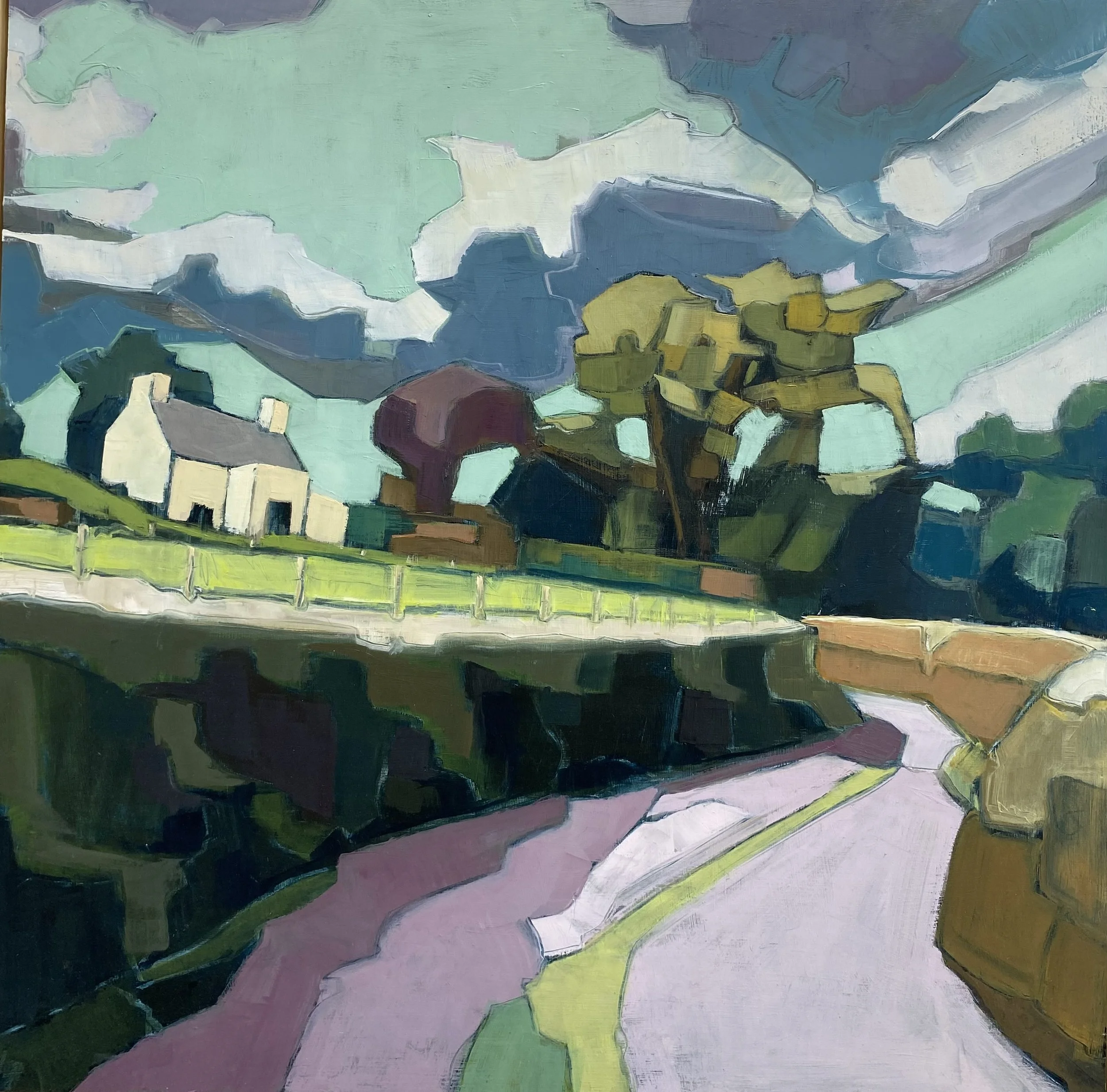 JOHN O'SULLIVAN'S HOUSE, OIL ON PANEL, 76CM X 76CM €950