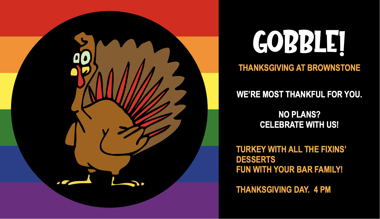Gobble!  Thanksgiving at Brownstone