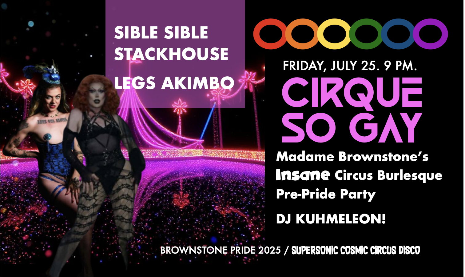 Cirque So Gay / Madame Brownstone's Insane Pre-Pride Burlesque Party