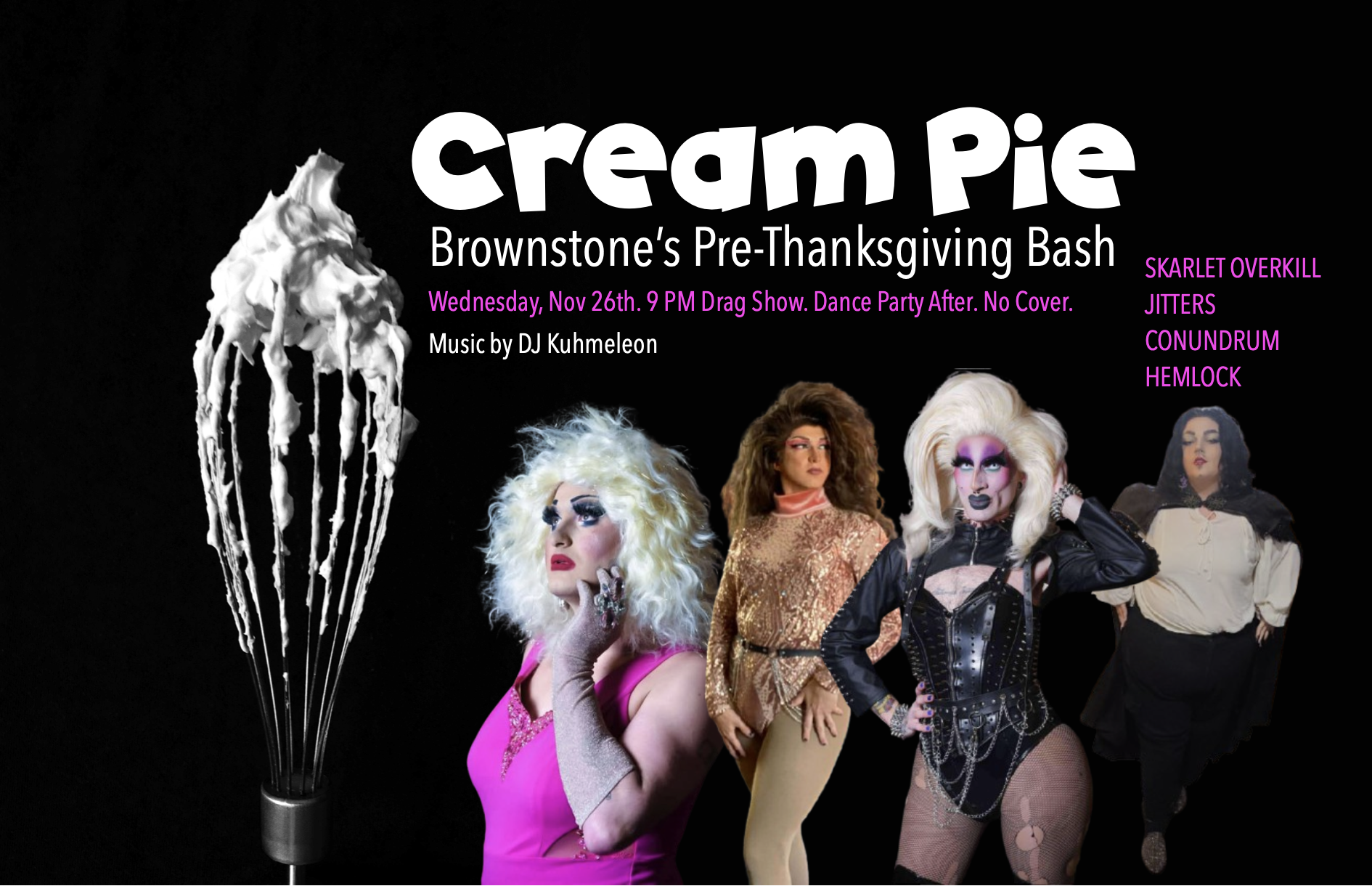 Cream Pie!  - Brownstone's Crazy Thanksgiving Pre-Party