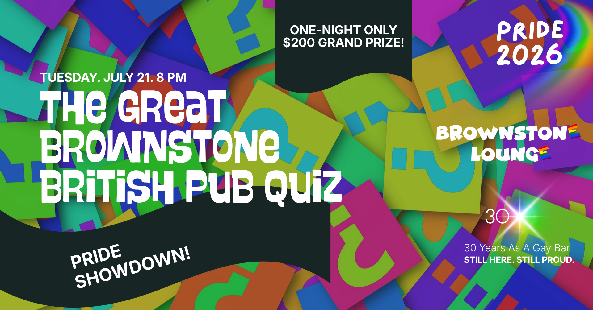 The Great Brownstone British Pub Quiz: Pride Showdown / Brownstone's Decades of Pride