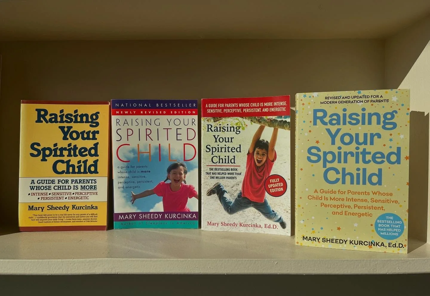 Happy publication day to the 4th edition of @raisingyourspiritedchild!! Please enjoy these editions of Mary Sheedy Kurcinka Ed.D.&rsquo;s classic parenting book, which has been a helpful companion for several of the agents in our office throughout th