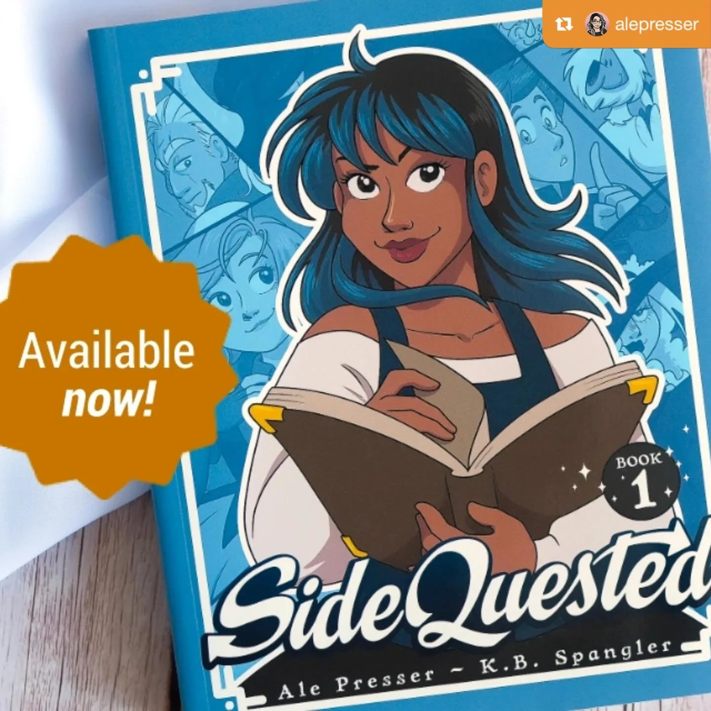 🎊HAPPY BOOK LAUNCH DAY TO SIDEQUESTED!!!🎉

Now you can get it wherever books are sold!📚

But if you need some links or more information on the book, go to https://sidequested.com/book !

#books  #comics #newrelease

#repost from @alepresser !! @kb