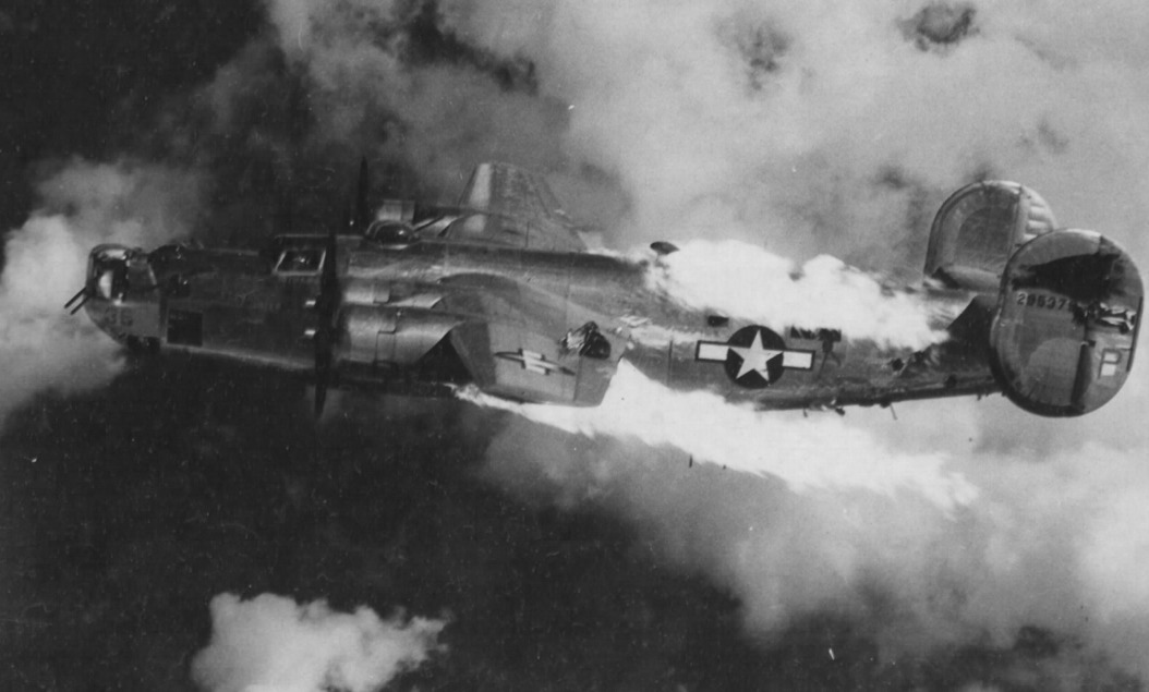  A B-24 bombed attacked during WWII. 