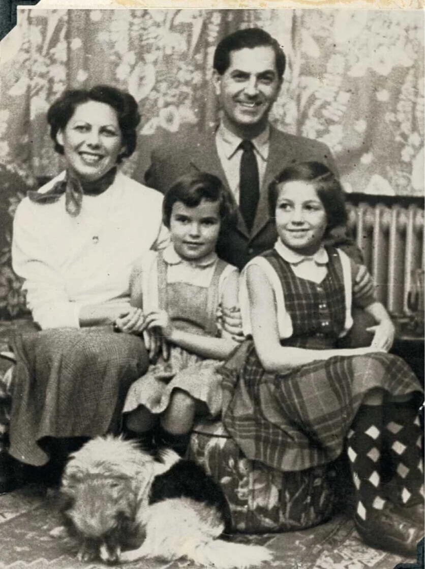 [Kati, center, with her parents and sister in Hungary]