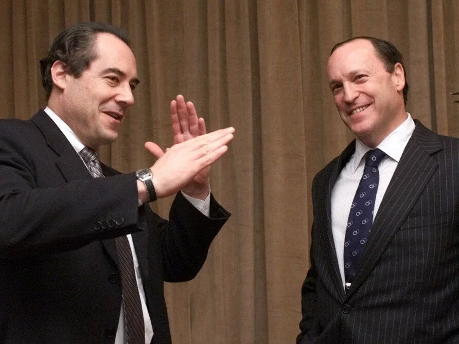 Brill, with fellow TCG Honorary Advisory Board Member Tom Rogers in 2001