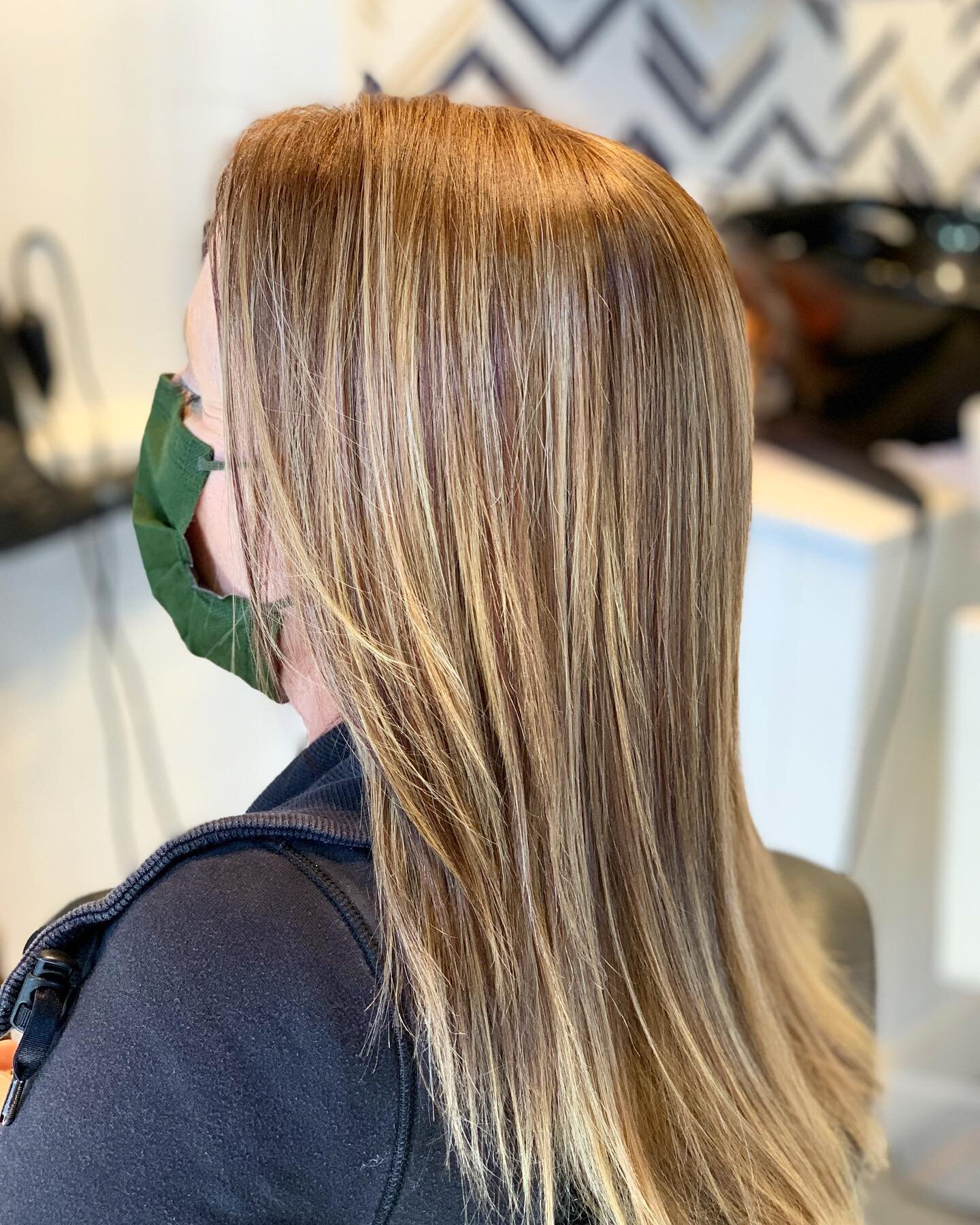 Base, lowlights, Brazilian Blowout and a fresh chop. Covid be gone, POOF.