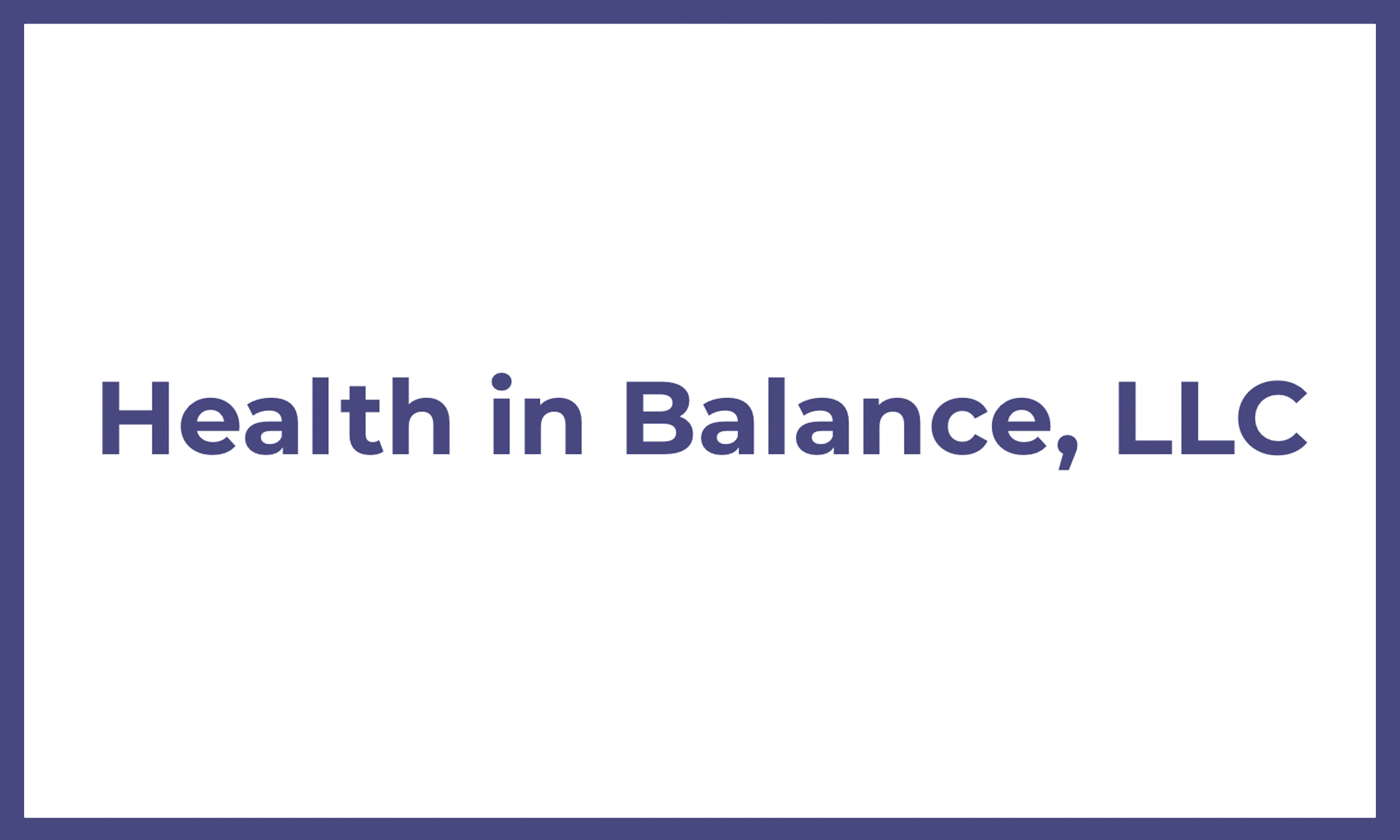 Health In Balance