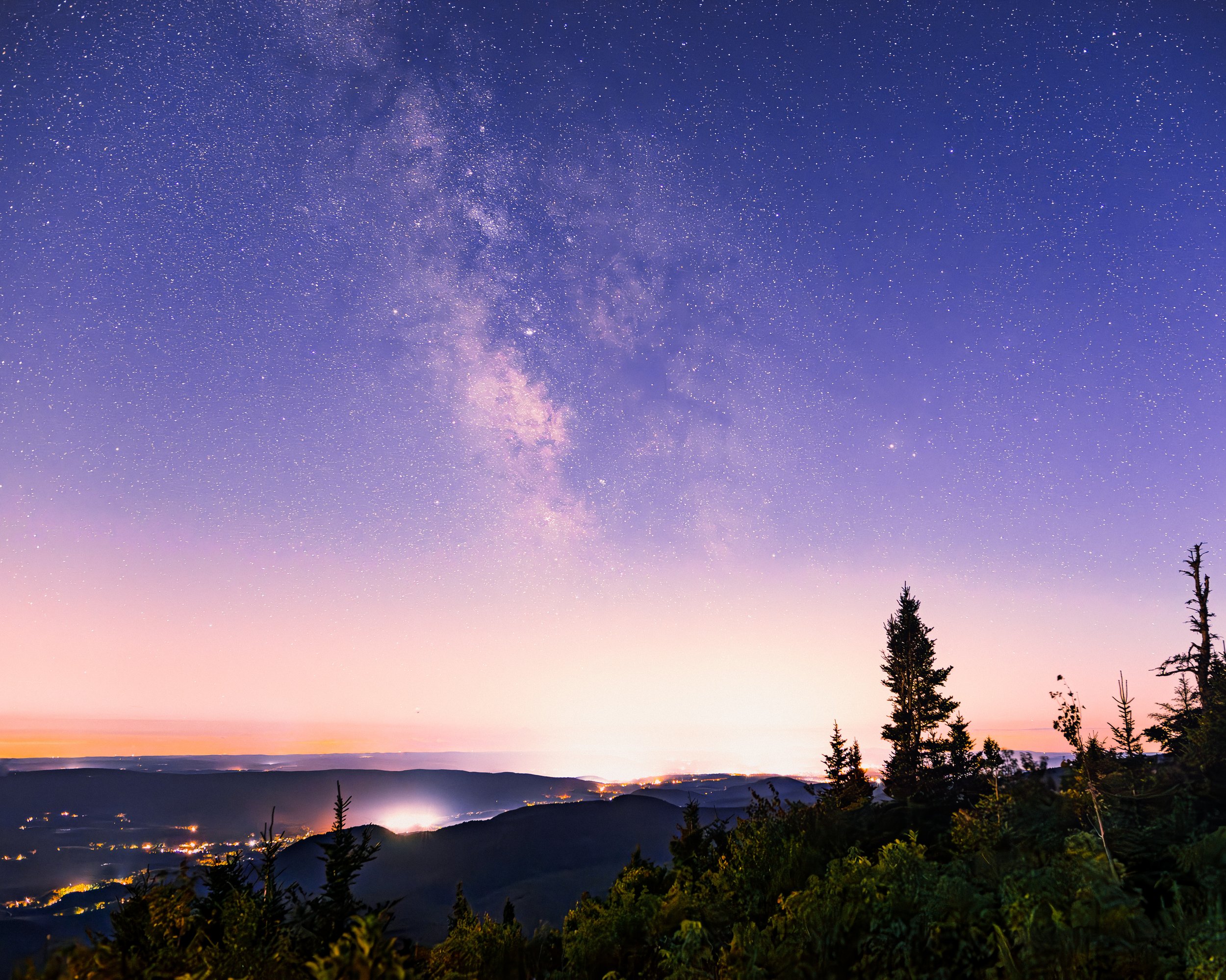 Purple Magic Above the Sky Glow