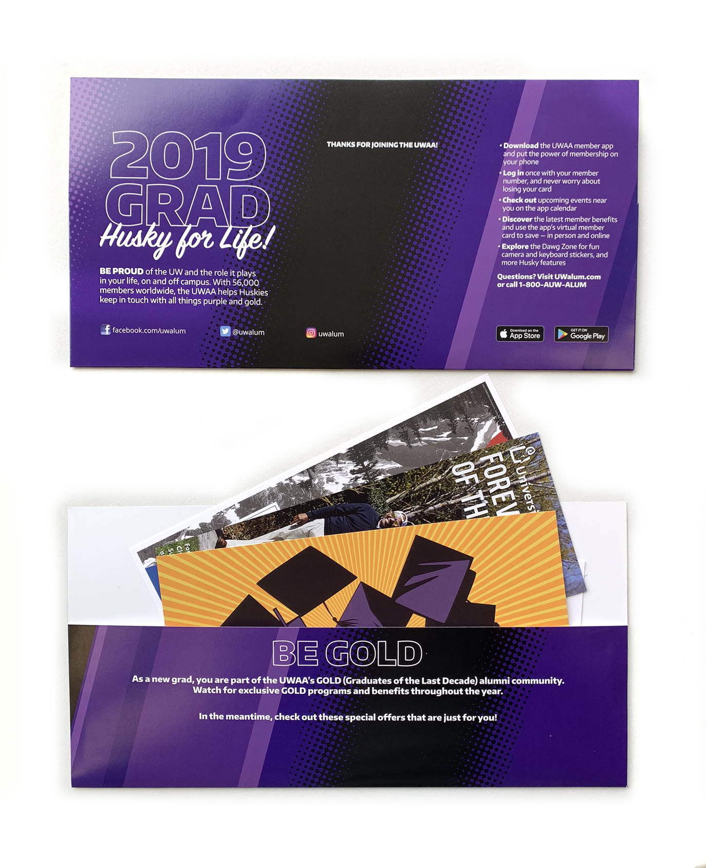 Welcome card back pocket helped organize promotional materials and coupons