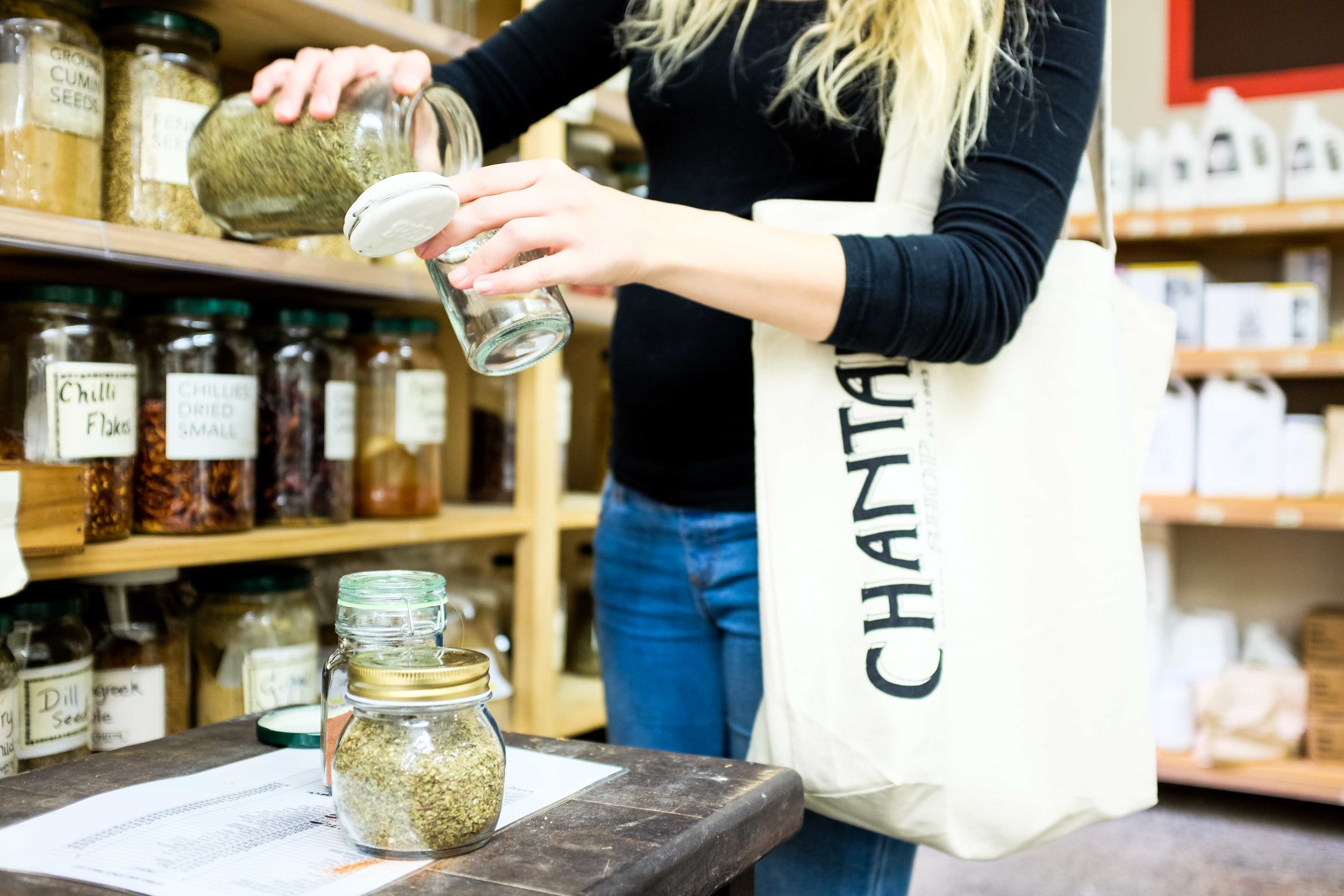 "Being able to support my zero waste lifestyle by shopping the bulk bins at Chantal is brilliant."