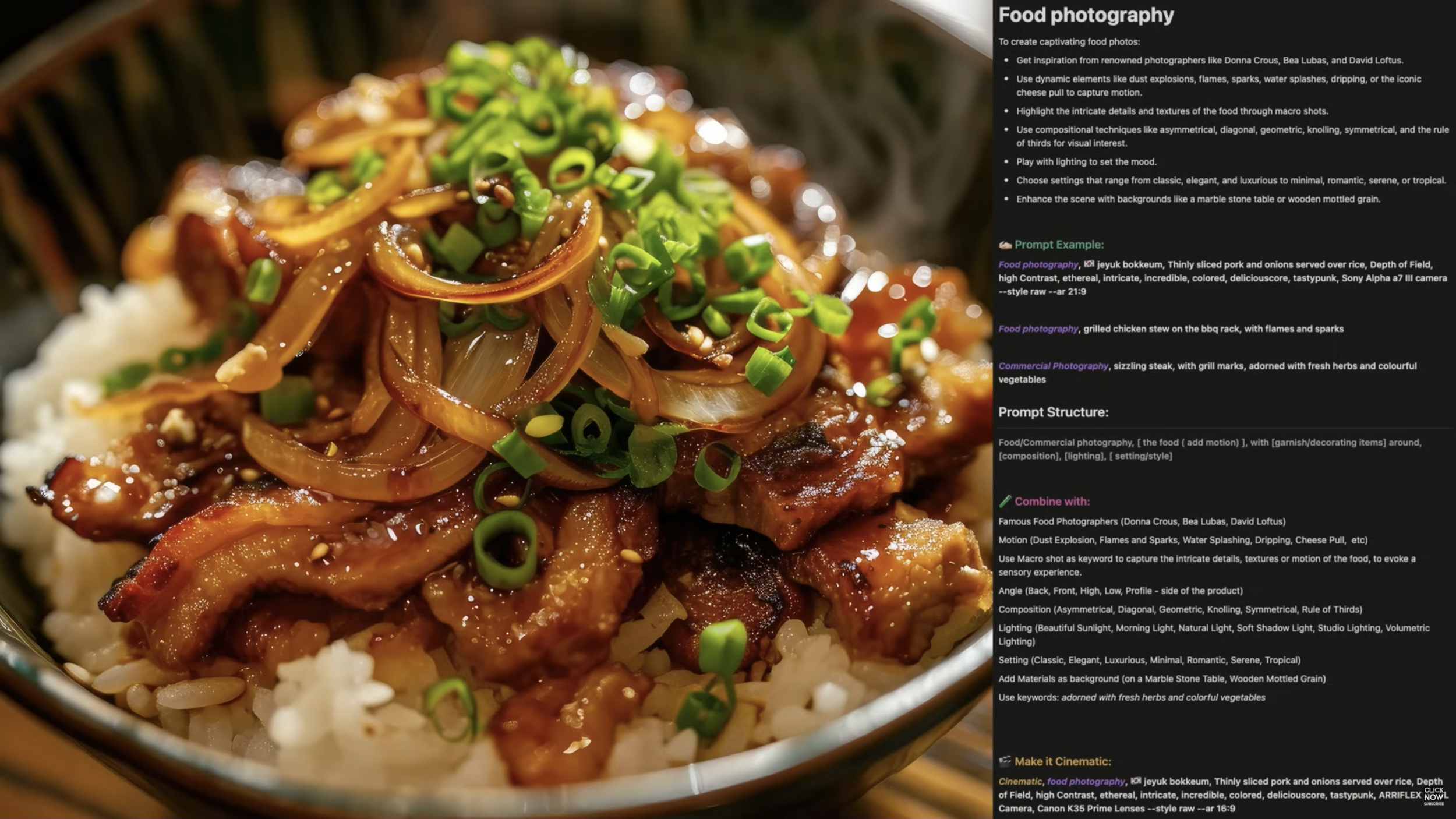 Food photography