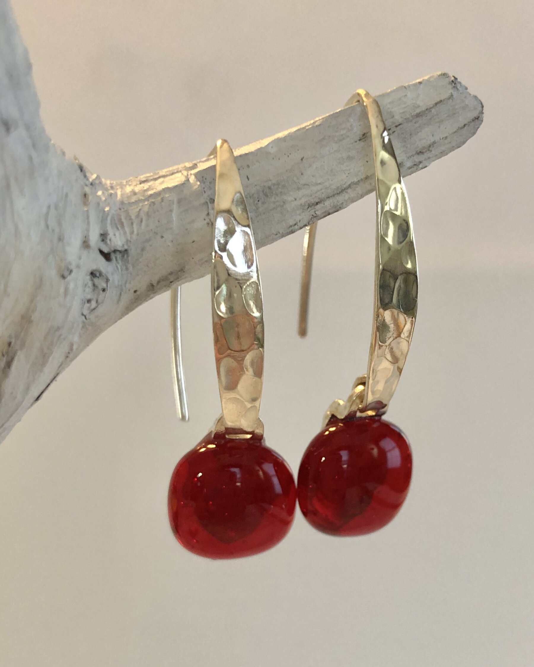 Ruby Red Earrings