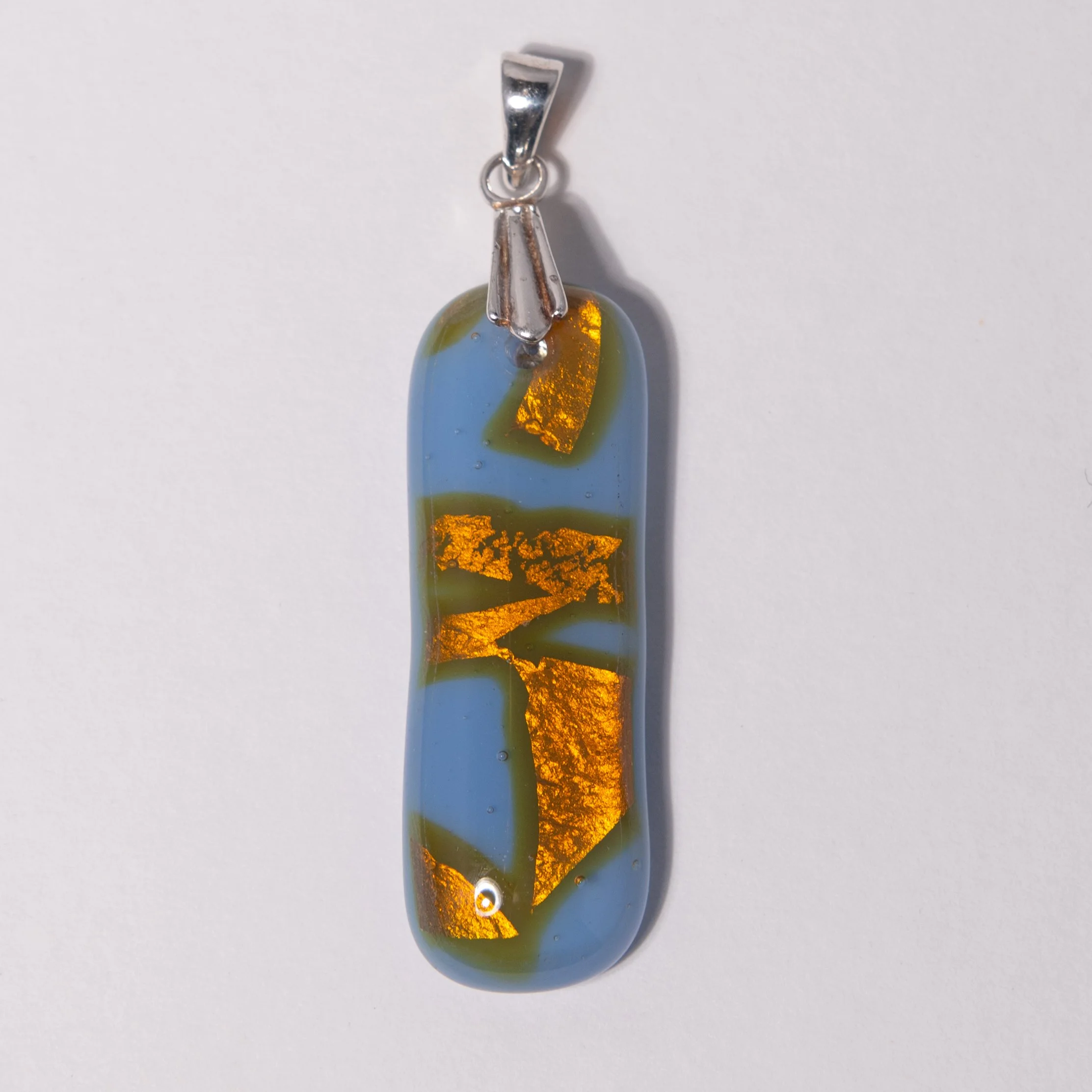 Gold On Blue Pendant