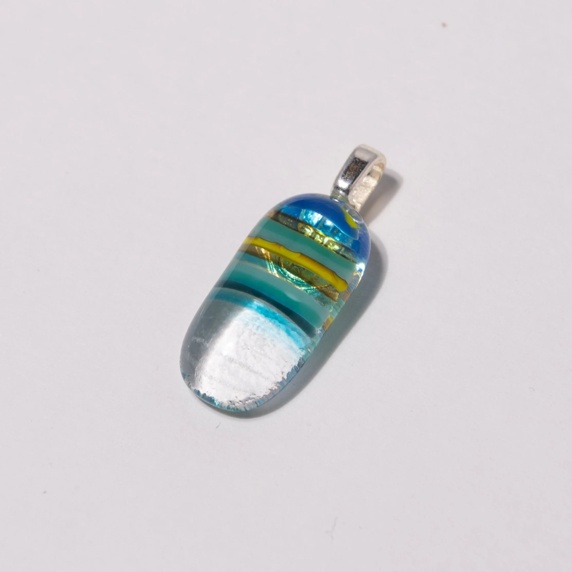 Blue + Green Stripes Pendant