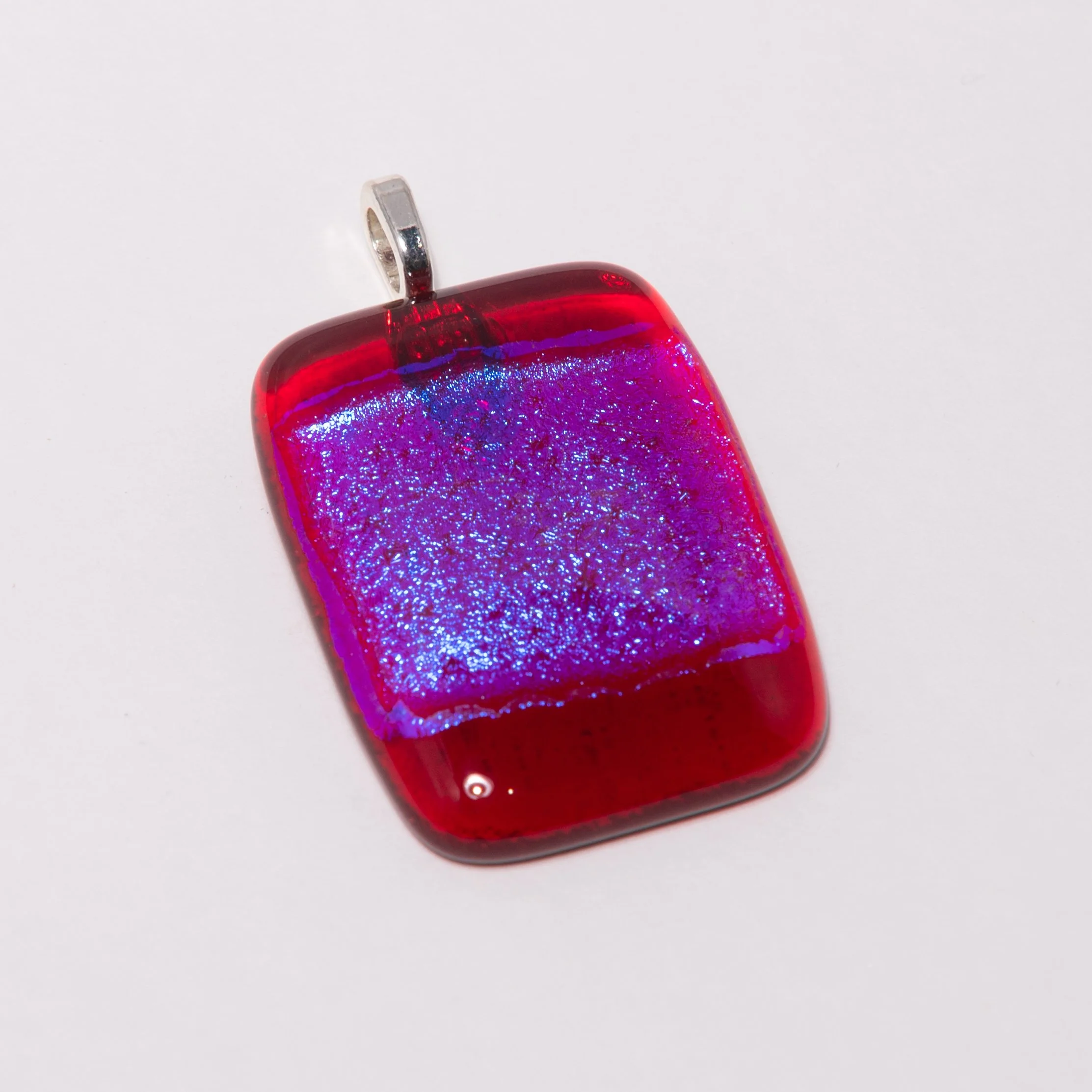 Red & Pink Dichroic Pendant