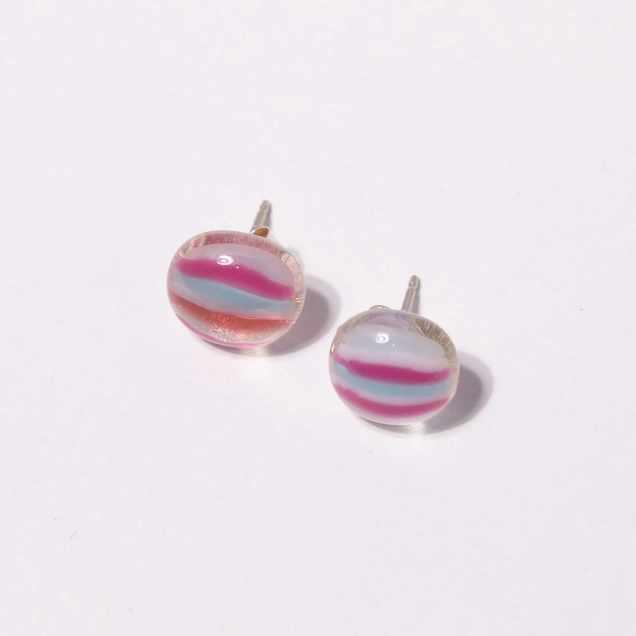 Striped Stud Earrings