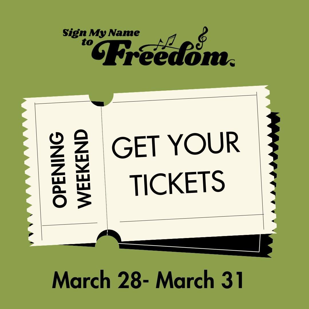 Swipe to see what seats are available this weekend for Sign My Name to Freedom ➡️⁠
⁠
We are two days away from the opening of Sign My Name to Freedom: The Unheard Songs of Betty Reid Soskin. ⁠
⁠
Snag these last min tickets to see a musical of a lifet