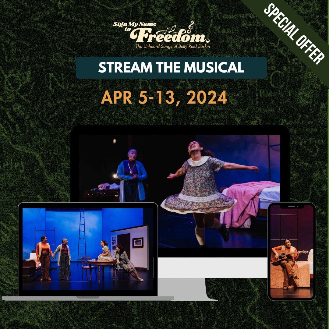 Can&rsquo;t make it to the show in person? Or maybe you just want to relive the magic at home? We&rsquo;ve got you covered with front-row seat views of this musical. ⁠
⁠
Enjoy this high-quality, multi-camera recording of Sign My Name to Freedom, cour