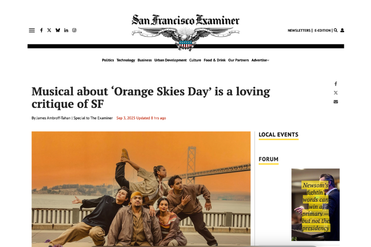 Musical about ‘Orange Skies Day’ is a loving critique of SF