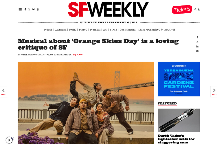 Musical about ‘Orange Skies Day’ is a loving critique of SF